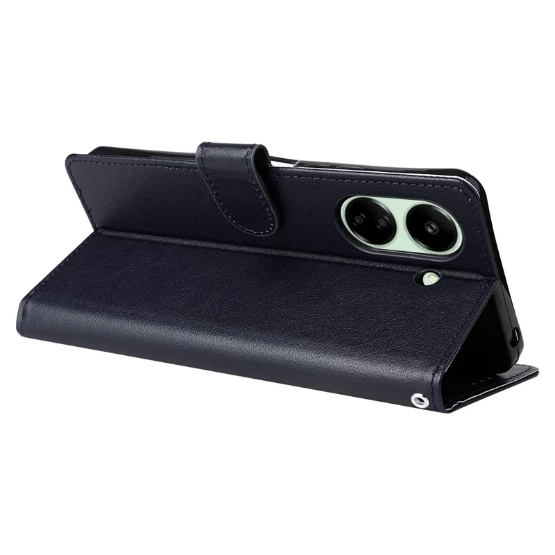 For Xiaomi Redmi 13C 4G / Poco C65 4G Case PU Leather Wallet Phone Cover Magnetic Clasp - Blue