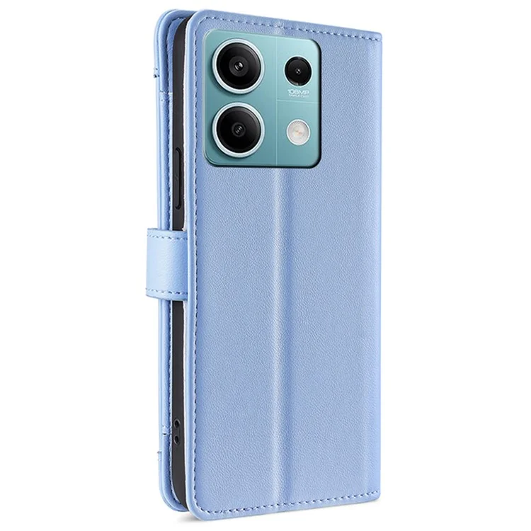 For Xiaomi Redmi Note 13 4G Cover Drop-proof Protection Leather Phone Case with 2 Straps - Blue