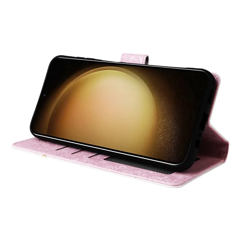 For Samsung Galaxy S24+ Case RFID Blocking Lacquered Floral Leather Phone Cover   - Colorful Flower
