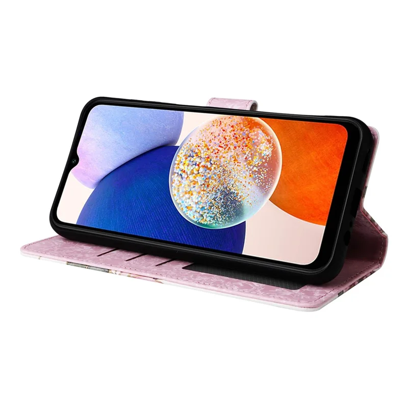 Custodia in pelle per Samsung Galaxy A15 4G / 5G, con blocco RFID, custodia a portafoglio con chiusura a lembo - Fiore