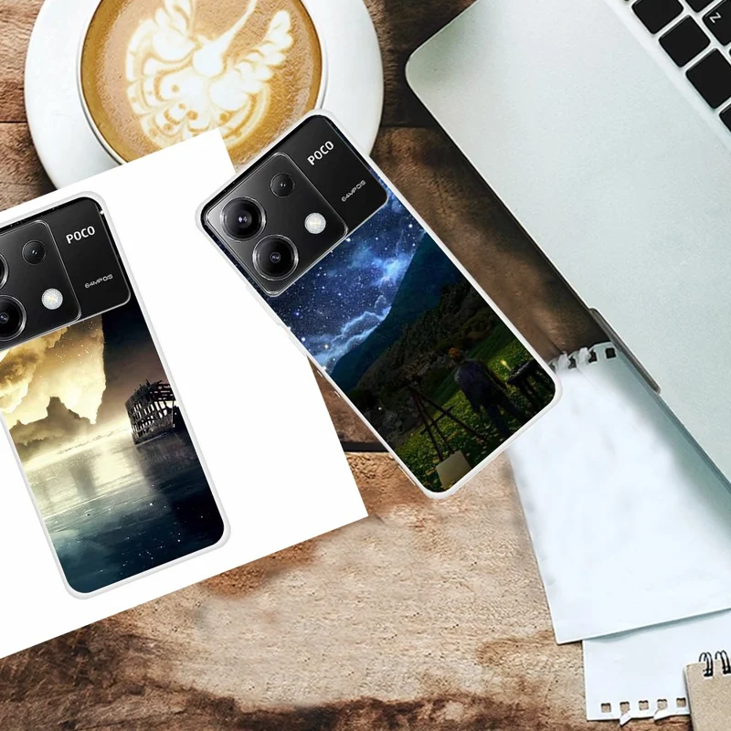 For Xiaomi Redmi Note 13 Pro 5G / Poco X6 5G TPU Phone Case Pattern Printing Back Cover - Stacked Cat