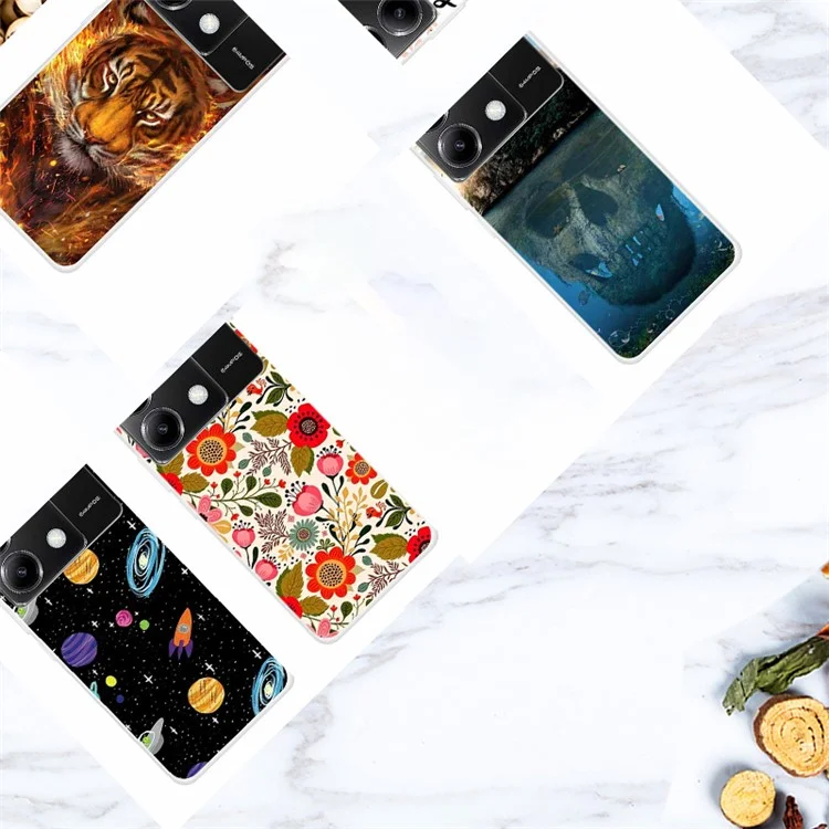 For Xiaomi Redmi Note 13 Pro 5G / Poco X6 5G Slim Case Shockproof TPU Pattern Phone Cover - Love