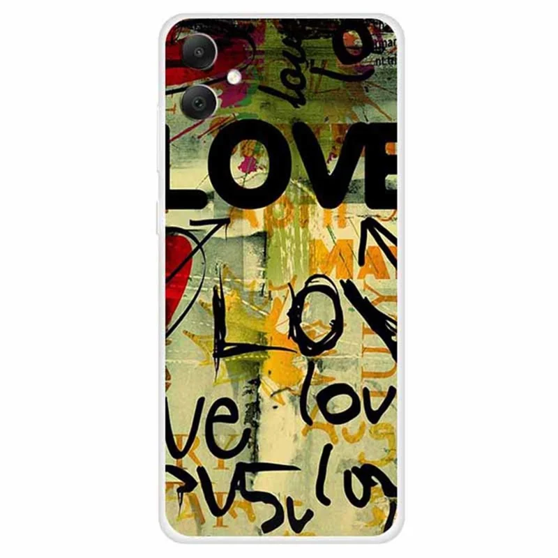 For Samsung Galaxy A05 4G Case Slim Shockproof TPU Phone Cover Cute Pattern - Love