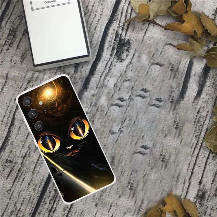 Pour étui à motif pour Samsung Galaxy S24+ étui téléphone Slim Shockproof TPU - Flame Tiger