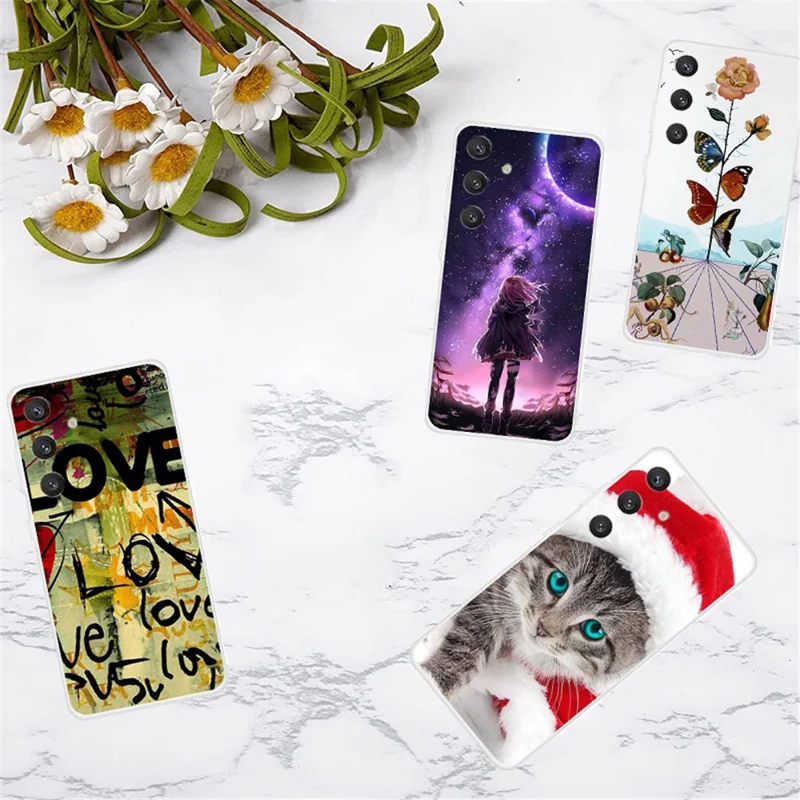 Pour étui à motif pour Samsung Galaxy S24+ étui téléphone Slim Shockproof TPU - Flame Tiger