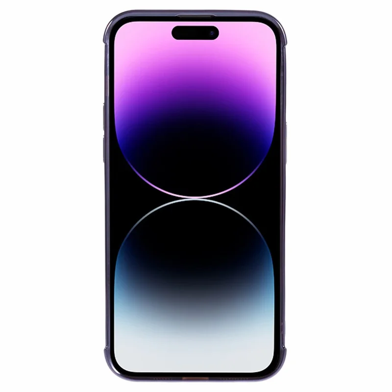 HRF Series for iPhone 14 Pro Max Magnetic Phone Case Soft TPU Electroplating Phone Cover - Purple
