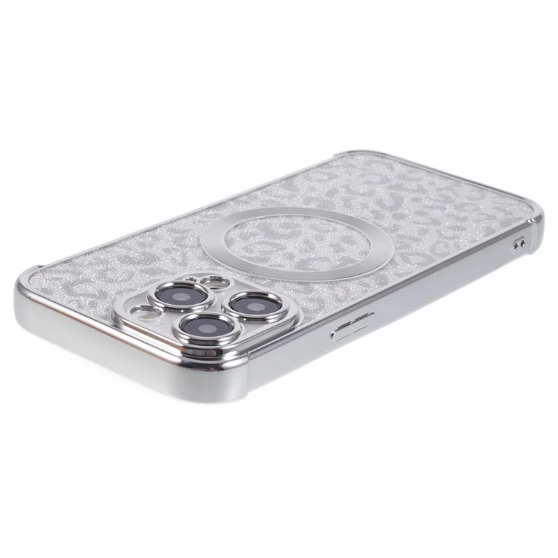 HRF Series for iPhone 12 Pro Max TPU Case Compatible with MagSafe Electroplating Phone Cover - Silver
