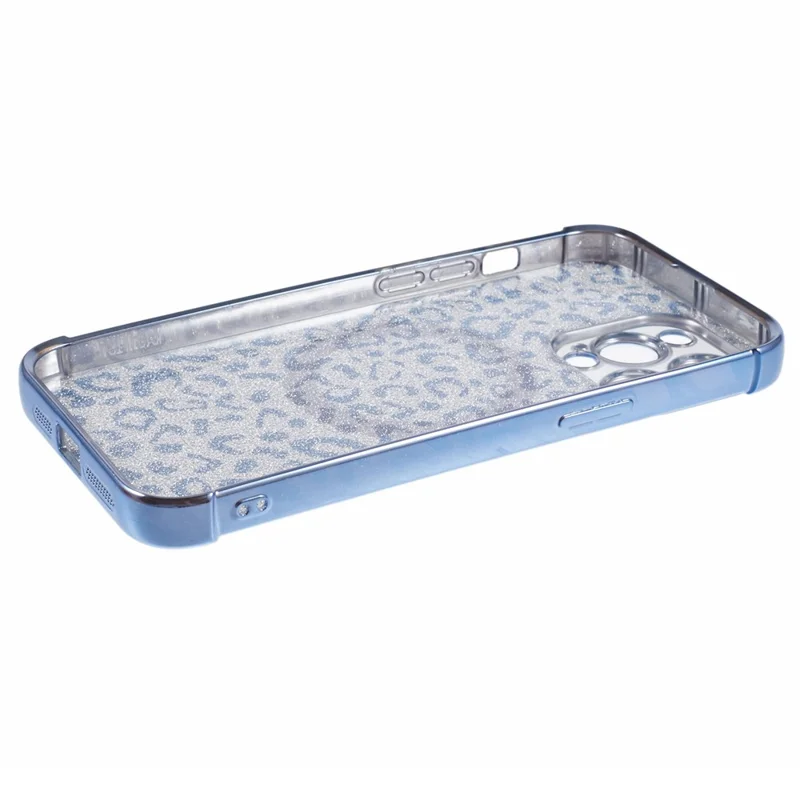 HRF Series for iPhone 14 Pro TPU Case Compatible with MagSafe Electroplating Leopard Phone Cover - Blue