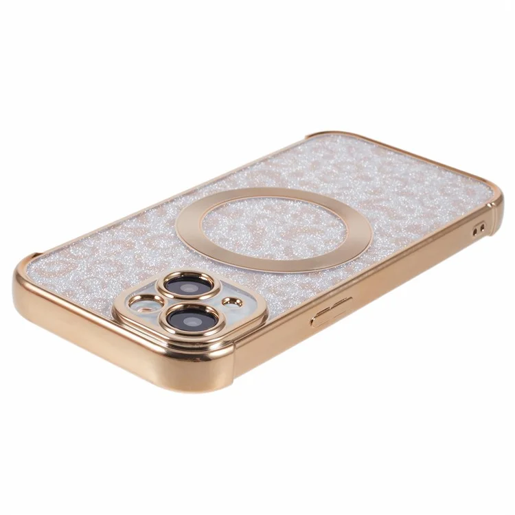 Série HRF pour étui magnétique iPhone 15 compatible avec MagSafe Electroplating TPU Cover - Or