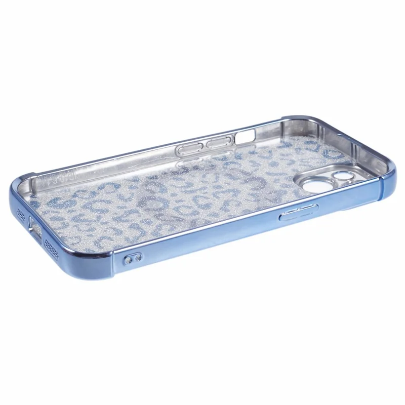 HRF Series for iPhone 14 TPU Case Leopard Electroplating Cover Compatible with MagSafe - Blue
