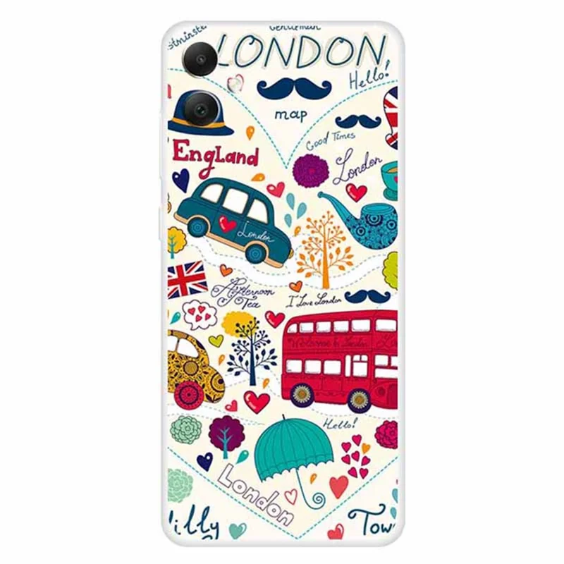 For Samsung Galaxy A05 4G TPU Case Pattern Printing Mobile Phone Back Cover - Red Bus