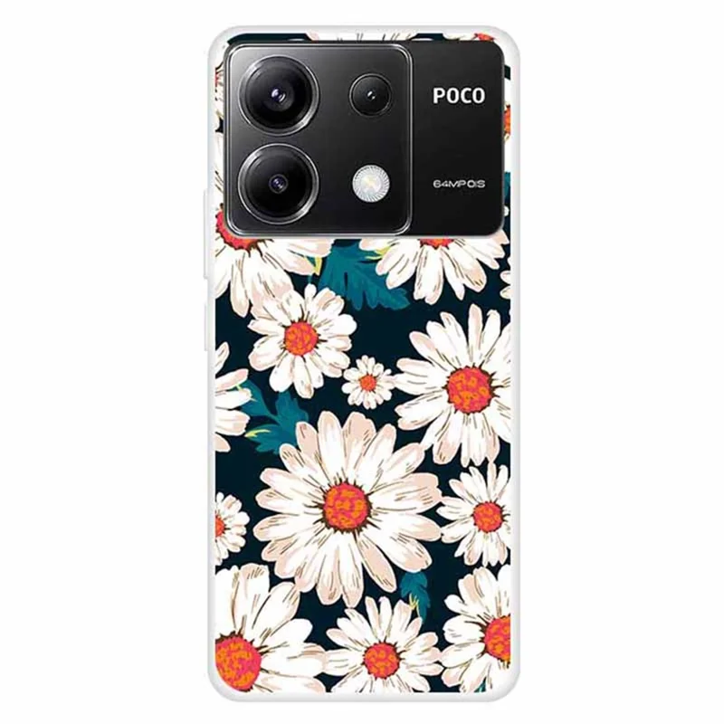 Для Xiaomi Redmi Note 13 Pro 5G / Poco X6 5G Чехол с узором, печатный TPU, тонкий чехол для телефона - Ромашка