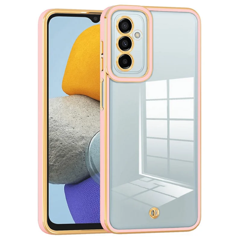 For Samsung Galaxy A15 4G Cell Phone Cases Electroplating TPU Phone Back Cover - Pink