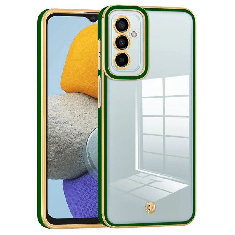 For Samsung Galaxy A34 5G Cell Phone Cases Scratch Resistant Electroplating TPU Phone Cover - Green