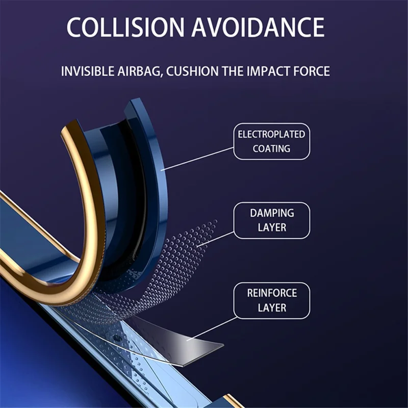 Back Case for Samsung Galaxy M14 5G Cell Phone Electroplating TPU Cover - Blue