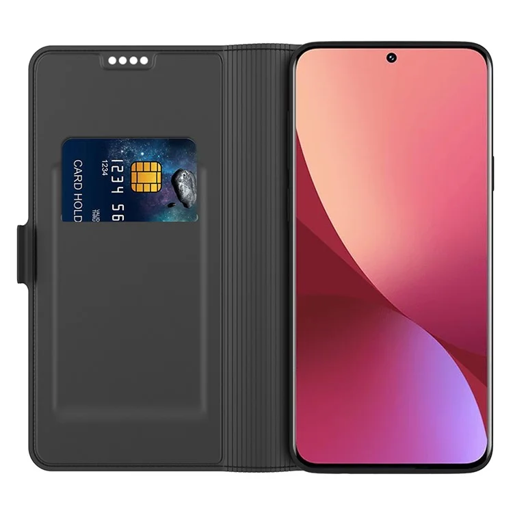 Pour Xiaomi 14 Ultra Case TPU Inner Shell Card Holder Leather Stand Phone Cover - Black