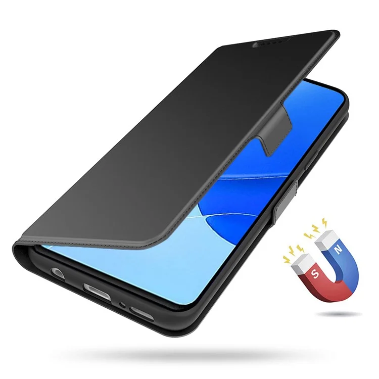 Для Huawei nova Y72 4G / Enjoy 70 Чехол для карты с держателем для просмотра Чехол из ПУ-кожи - Черный