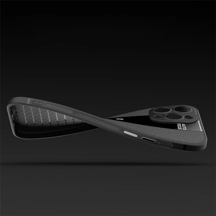 Q.COO Pour iPhone 13 Pro Couvre-téléphone anti-rayures en cuir PU + TPU + acrylique - Rouge
