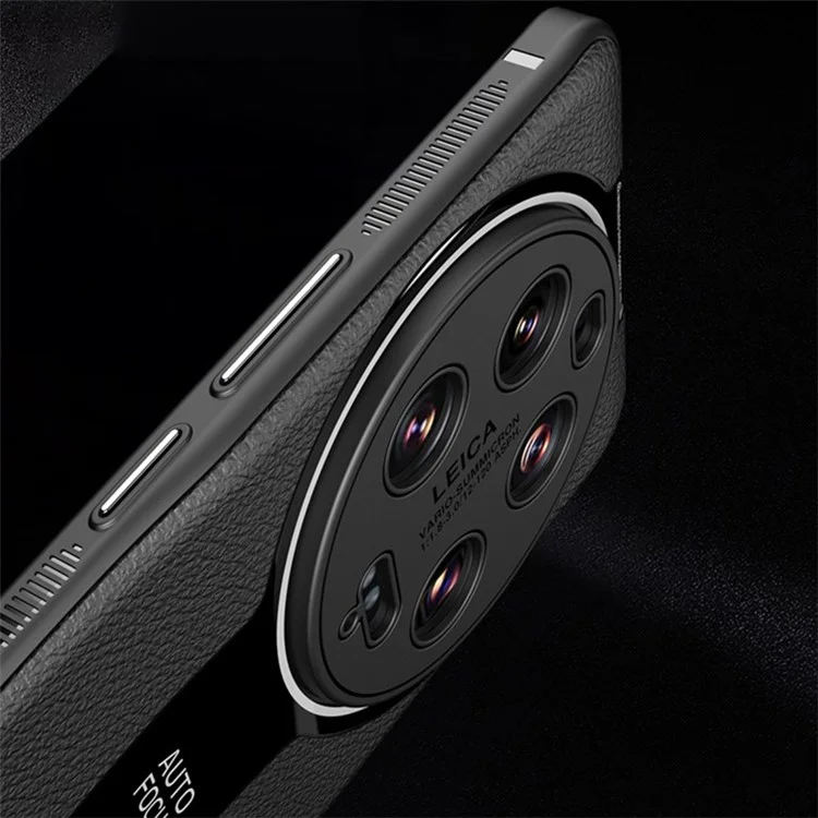 Q.COO For Xiaomi 13 Ultra Mobile Phone Cover TPU+Acrylic+PU Leather Cell Phone Case - Black