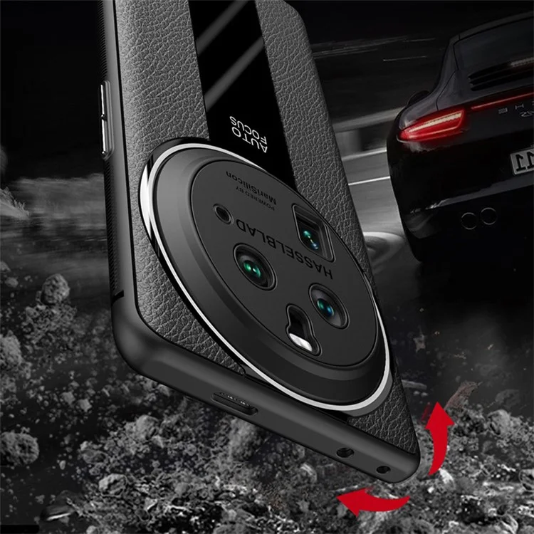 Q.COO Für Oppo Find X6 Case Drop-proof PU Leder+TPU+Acryl Schutzhülle - Pink