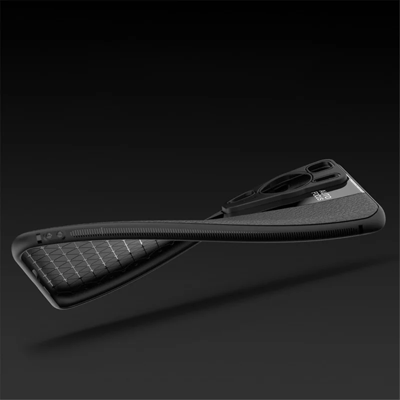 Q.COO For Huawei P60 Art Case Leather+TPU+Acrylic Lightweight Smartphone Shell - Red