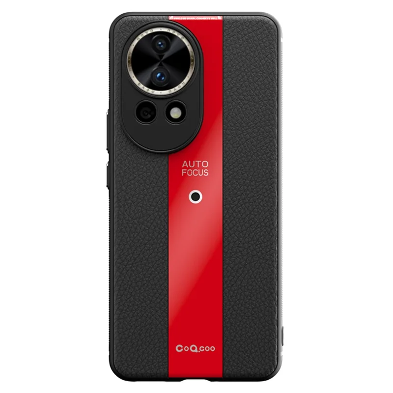 Q.COO Чехол с нескользящей поверхностью для Huawei nova 12 Pro 5G / 12 Ultra 5G, чехол из натуральной кожи, TPU и акрила, тонкий смартфон - Красный