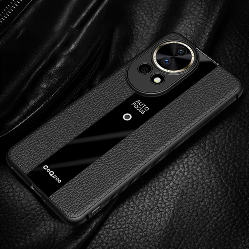 Q.COO Чехол с нескользящей поверхностью для Huawei nova 12 Pro 5G / 12 Ultra 5G, чехол из натуральной кожи, TPU и акрила, тонкий смартфон - Красный