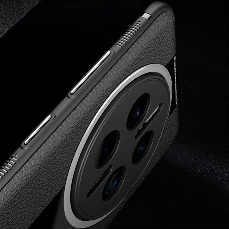 Q.COO Per Huawei Mate 50 Pro 4G Custodia in Pelle PU+TPU+Acrilico Anti-collisione Shell - Nero