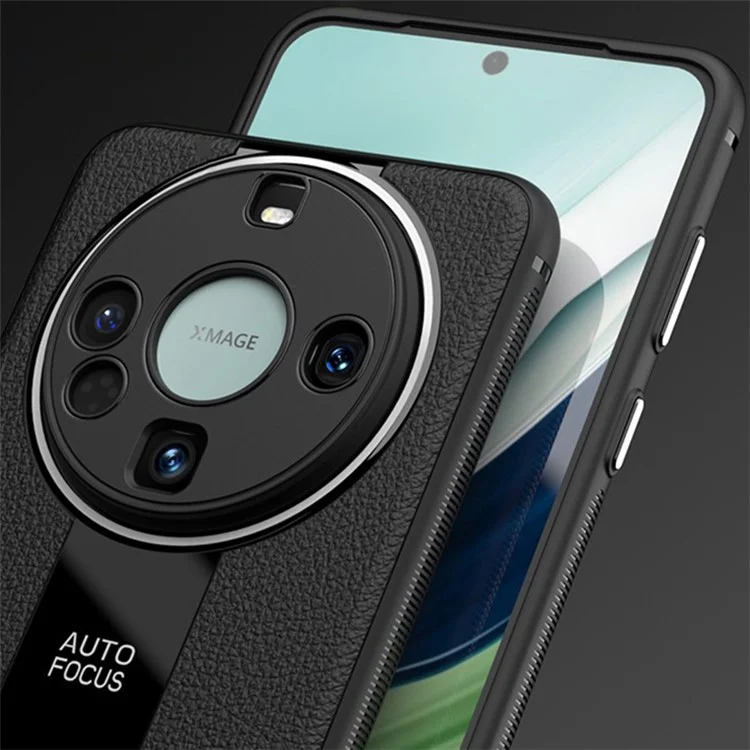 Q.COO Per Custodia Huawei Mate 60 Pro Protezione Antiurto PU Pelle+TPU+Acrilico Guscio Telefonico - Nero