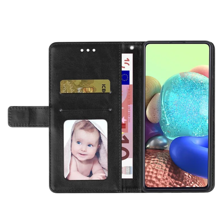 HT01 For Realme 12 4G / 12+ 5G Case Flip Wallet Leather Cover Y-Shaped Lines Imprinted - Black
