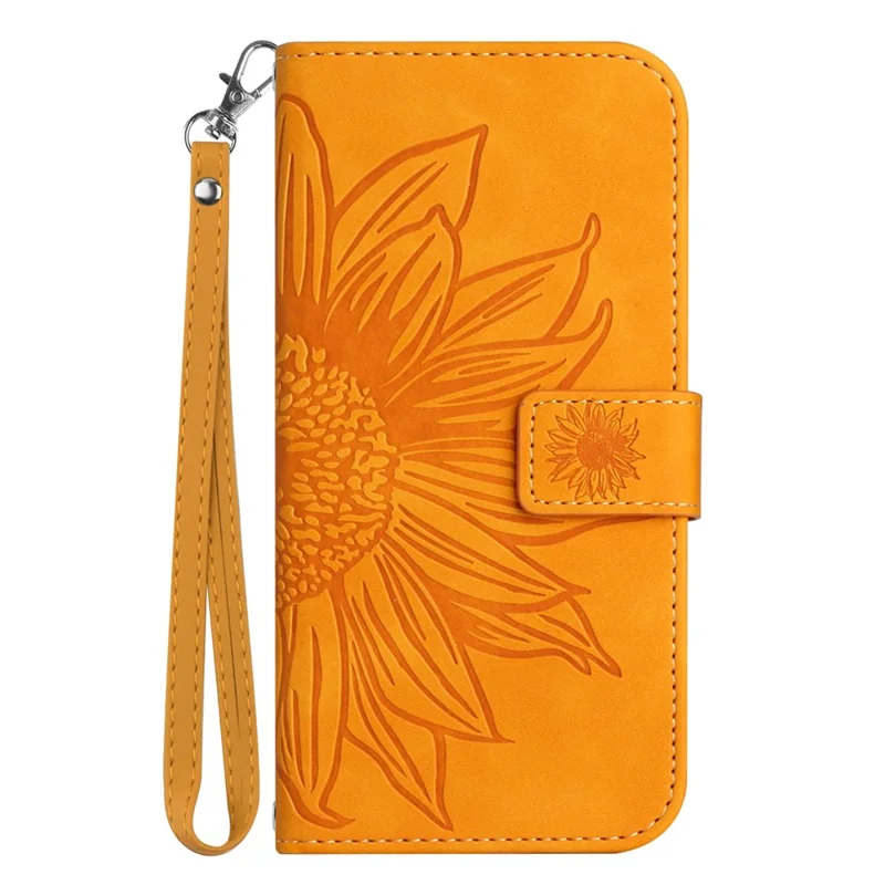 HT04 For Realme 12 Pro 5G / 12 Pro+ 5G Case Skin-touch Leather Phone Cover with Wallet Stand - Yellow