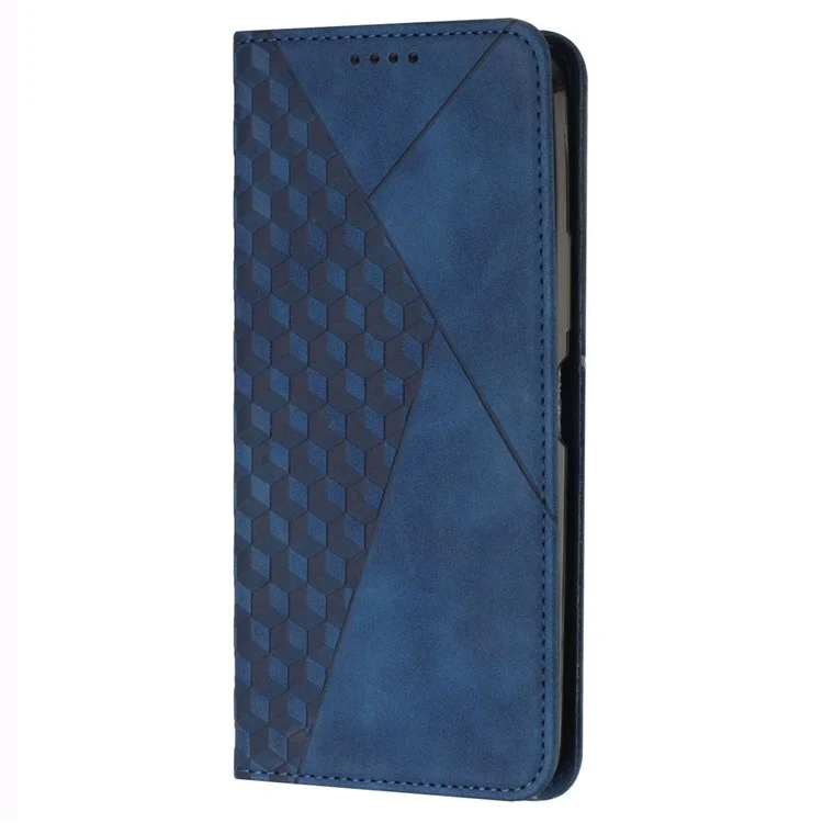 Für Xiaomi Redmi Note 13 Pro 4G / Poco M6 Pro 4G Magnetisches Handyhülle Skin-touch PU-Leder Kartenfächer - Saphir