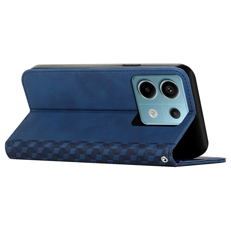 Für Xiaomi Redmi Note 13 Pro 4G / Poco M6 Pro 4G Magnetisches Handyhülle Skin-touch PU-Leder Kartenfächer - Saphir