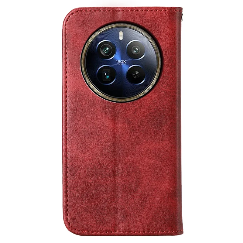 For Realme 12 Pro 5G / Realme 12 Pro+ 5G Case Rhombus Imprinted PU Leather+TPU Phone Cover - Red