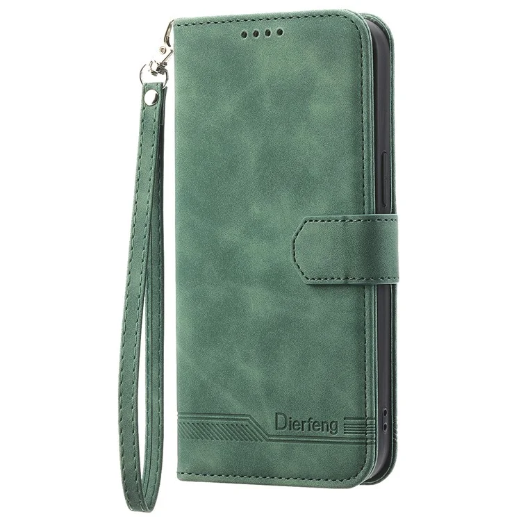 Couverture de Téléphone Dierfeng DF-03 Pour Google Pixel 9 Wallefred Leather Phone Stand Base - Vert