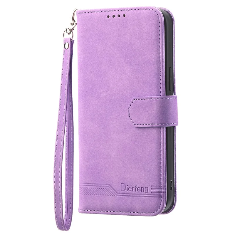 DIERFENG DF-03 Phone Cover for Google Pixel 9 / Pixel 9 Pro Imprinted Wallet Leather Phone Stand Case - Purple