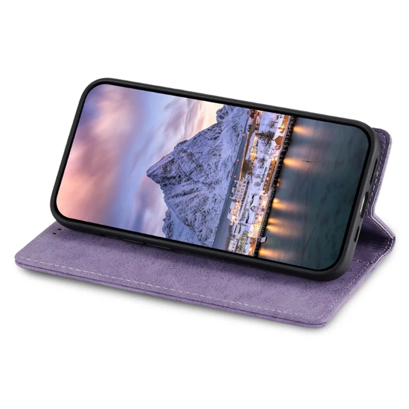 DF-05 For Xiaomi Poco X6 Pro 5G / Redmi K70E 5G Case RFID Blocking Leather Wallet Phone Cover - Purple