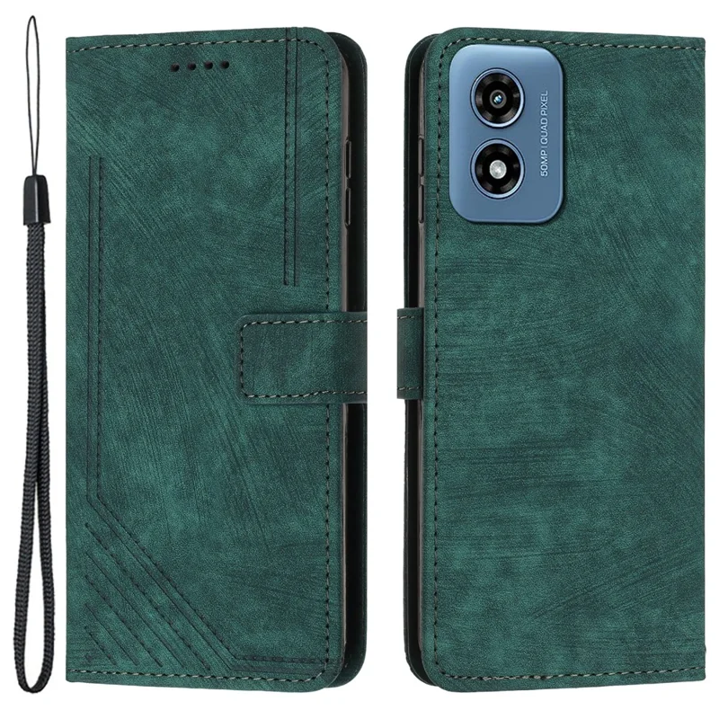 Para Motorola Moto G04 4G / G24 4G Case Chumplet Chumchetel Linhe - Verde