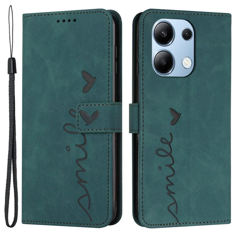 Para Xiaomi Redmi Note 13 4G Case Handbag PU Leather Wallet Phone Cover - Verde