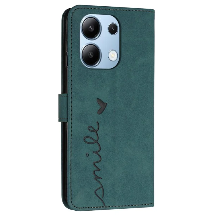 Para Xiaomi Redmi Note 13 4G Case Handbag PU Leather Wallet Phone Cover - Verde