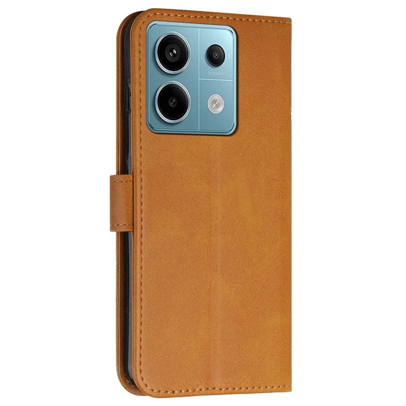 For Xiaomi Redmi Note 13 Pro 4G / Poco M6 Pro 4G Wallet Case PU Leather Flip Phone Cover - Yellow