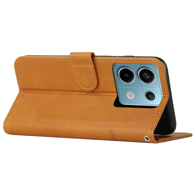 For Xiaomi Redmi Note 13 Pro 4G / Poco M6 Pro 4G Wallet Case PU Leather Flip Phone Cover - Yellow