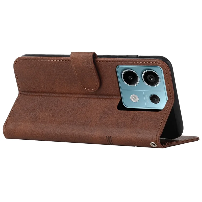 For Xiaomi Redmi Note 13 Pro 4G / Poco M6 Pro 4G Wallet Case PU Leather Flip Phone Cover - Brown