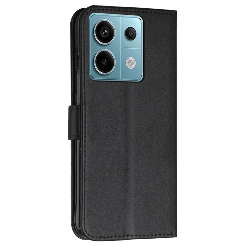 For Xiaomi Redmi Note 13 Pro 4G / Poco M6 Pro 4G Wallet Case PU Leather Flip Phone Cover - Black