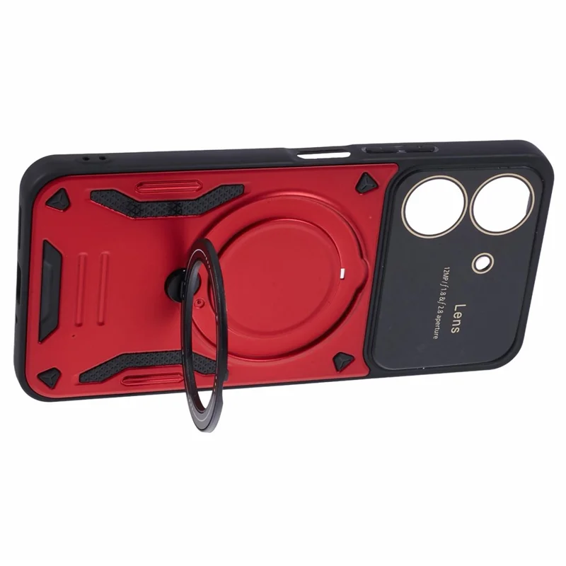 Для Xiaomi Redmi 13C 4G / Poco C65 4G Kickstand Case PC+TPU Задняя крышка телефона Совместимый с MagSafe - Красный