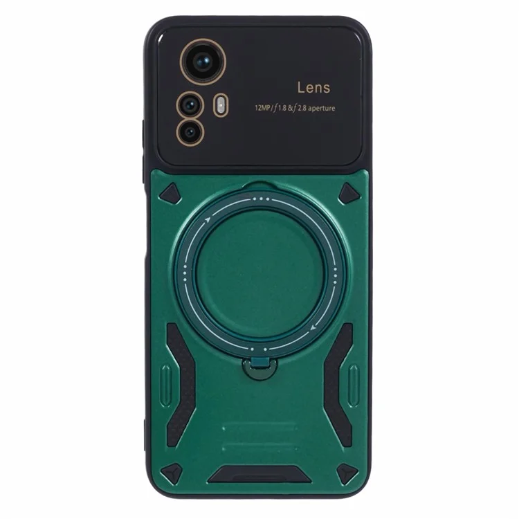 Para Xiaomi Redmi Note 12S 4G Capa Protetora Caso PC+TPU Com Suporte - Verde