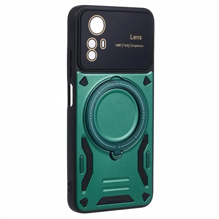 Para Xiaomi Redmi Note 12S 4G Capa Protetora Caso PC+TPU Com Suporte - Verde