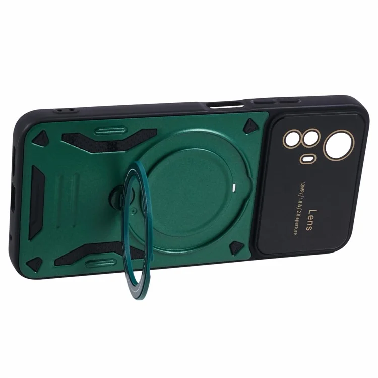 Para Xiaomi Redmi Note 12S 4G Capa Protetora Caso PC+TPU Com Suporte - Verde
