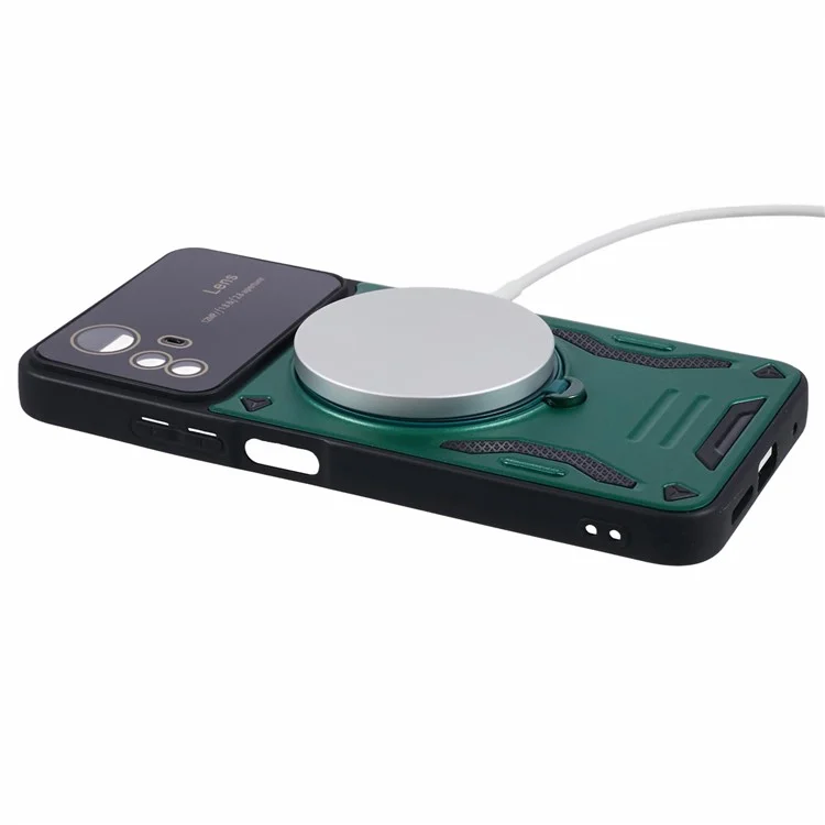 Para Xiaomi Redmi Note 12S 4G Capa Protetora Caso PC+TPU Com Suporte - Verde