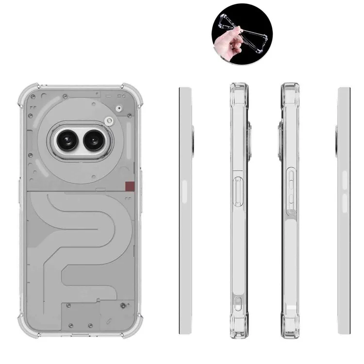 IDEWEI For Nothing Phone (2a) Plus / Phone (2a) Funda Trasera de TPU Suave Cuatro Esquinas Airbag Ultra Transparente Funda para Teléfono